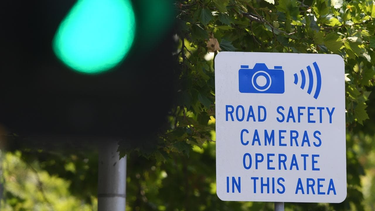 A road safety camera sign (file image)
