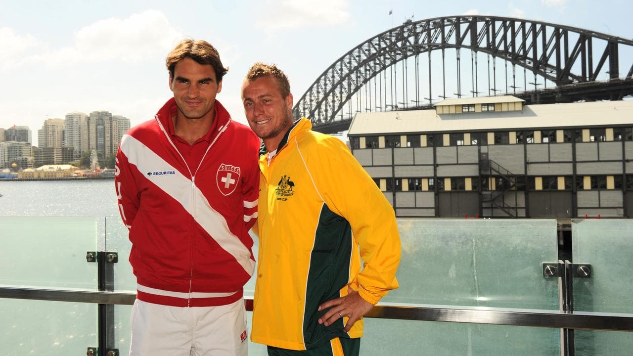 Roger Federer and Lleyton Hewitt