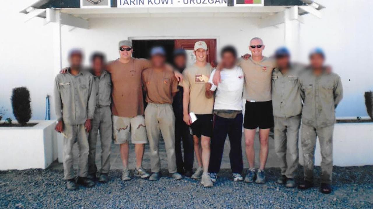 Juma Gul Gul and Warren Stevens in Afghanistan