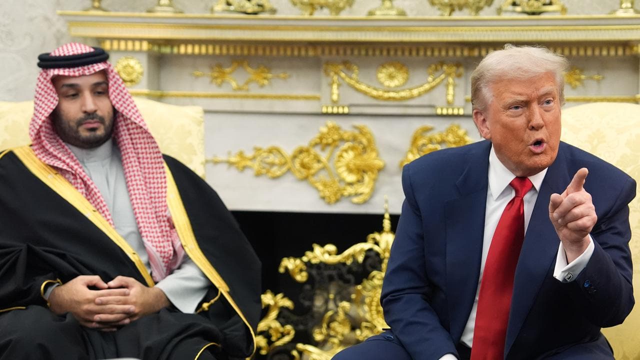 Donald Trump meets Saudi Arabia's Crown Prince Mohammed bin Salman