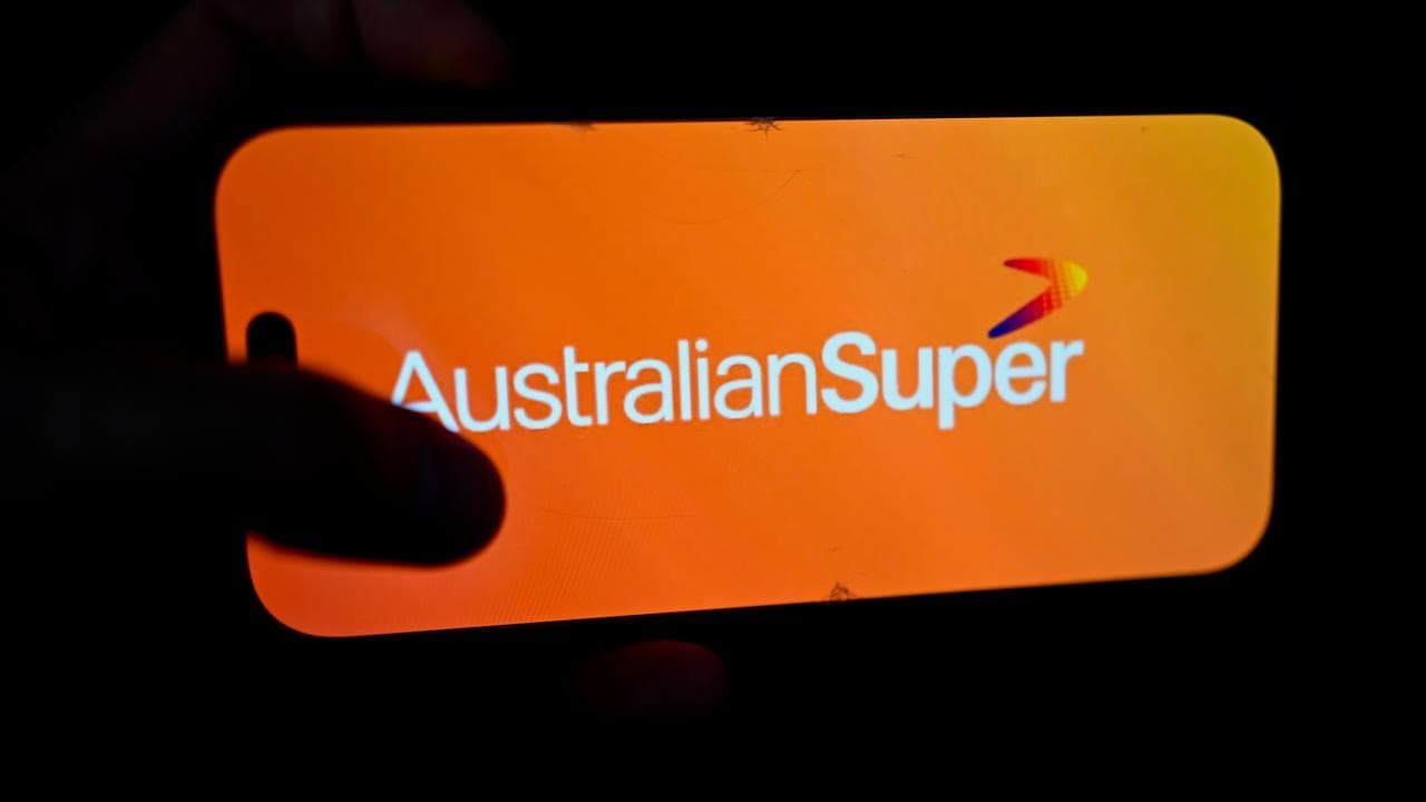 A phone with an AustralianSuper logo.