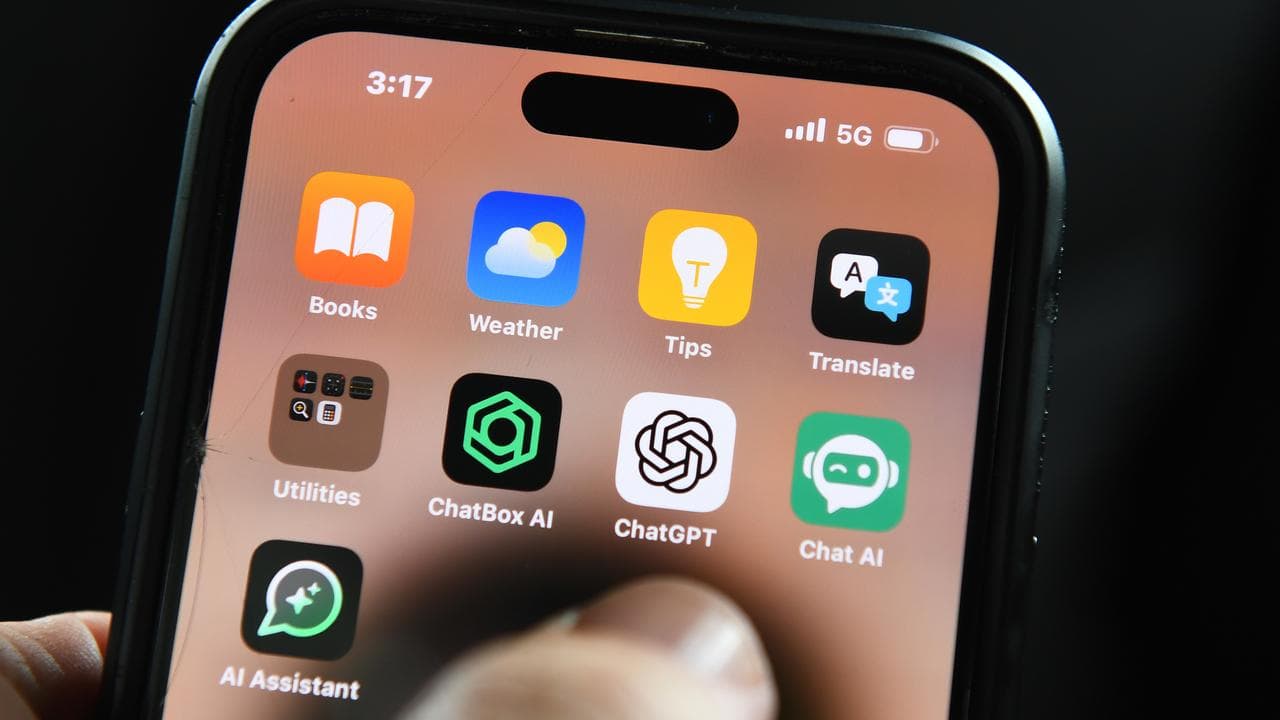 Stock images of artificial intelligence apps