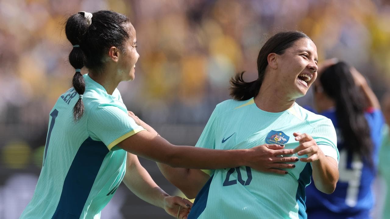 Mary Fowler of Australia celebrates 