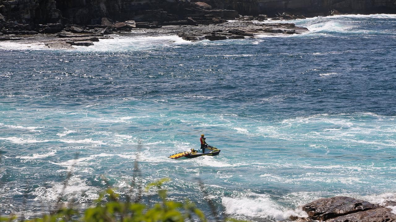 Surf lifesaver on a jet ski