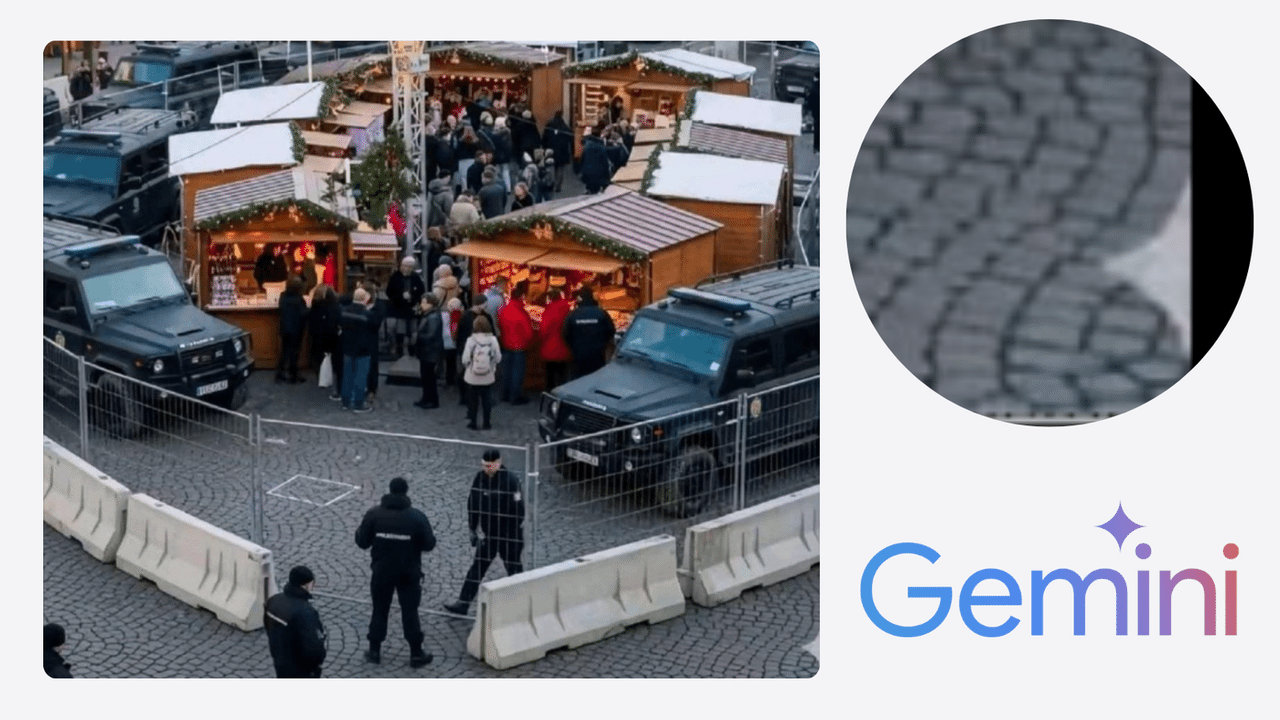 An screenshot of a Facebook post showing the cropped Gemini logo.