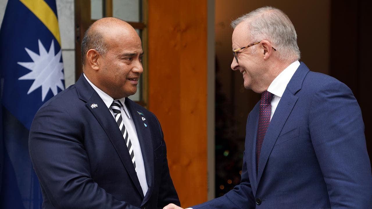 Nauru President David Adeang and Prime Minister Anthony Albanese