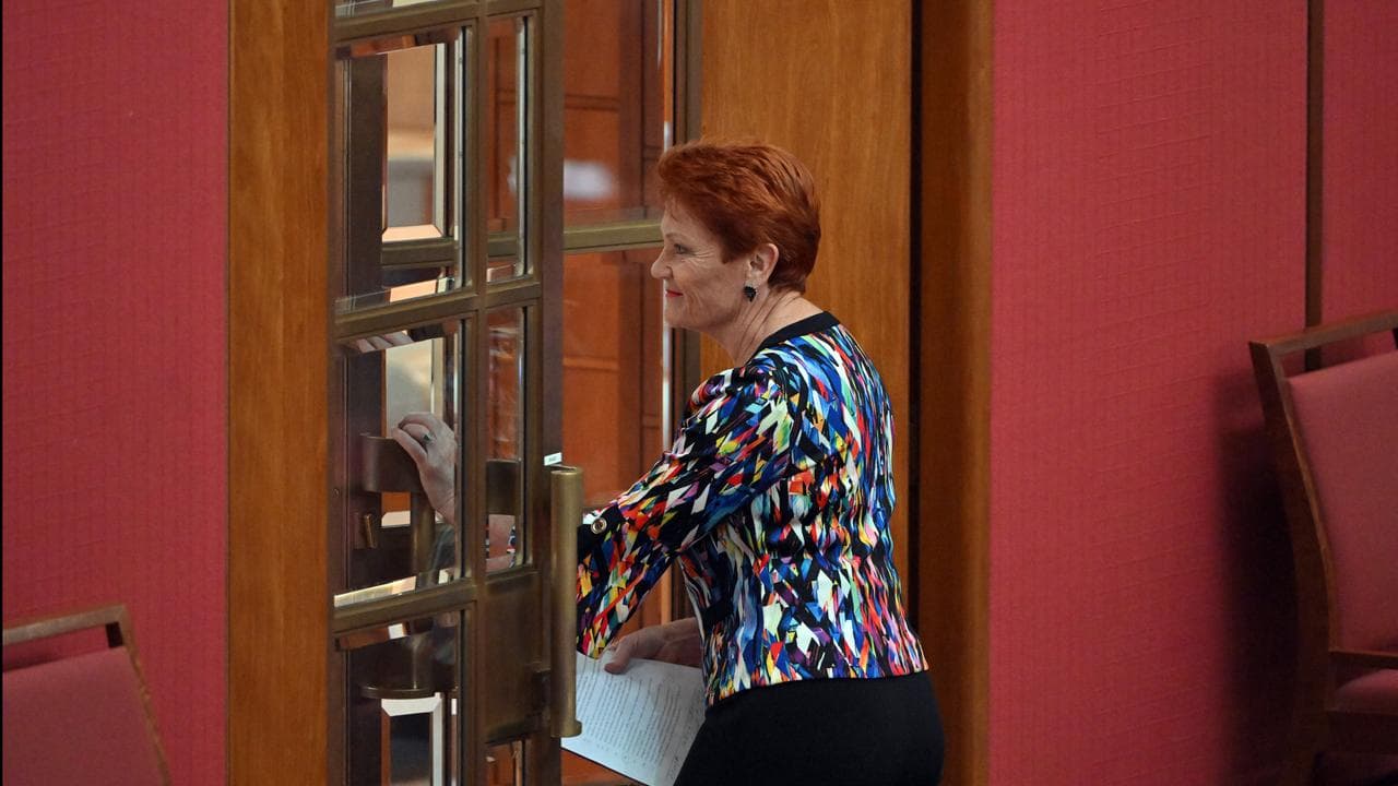 Pauline Hanson departs