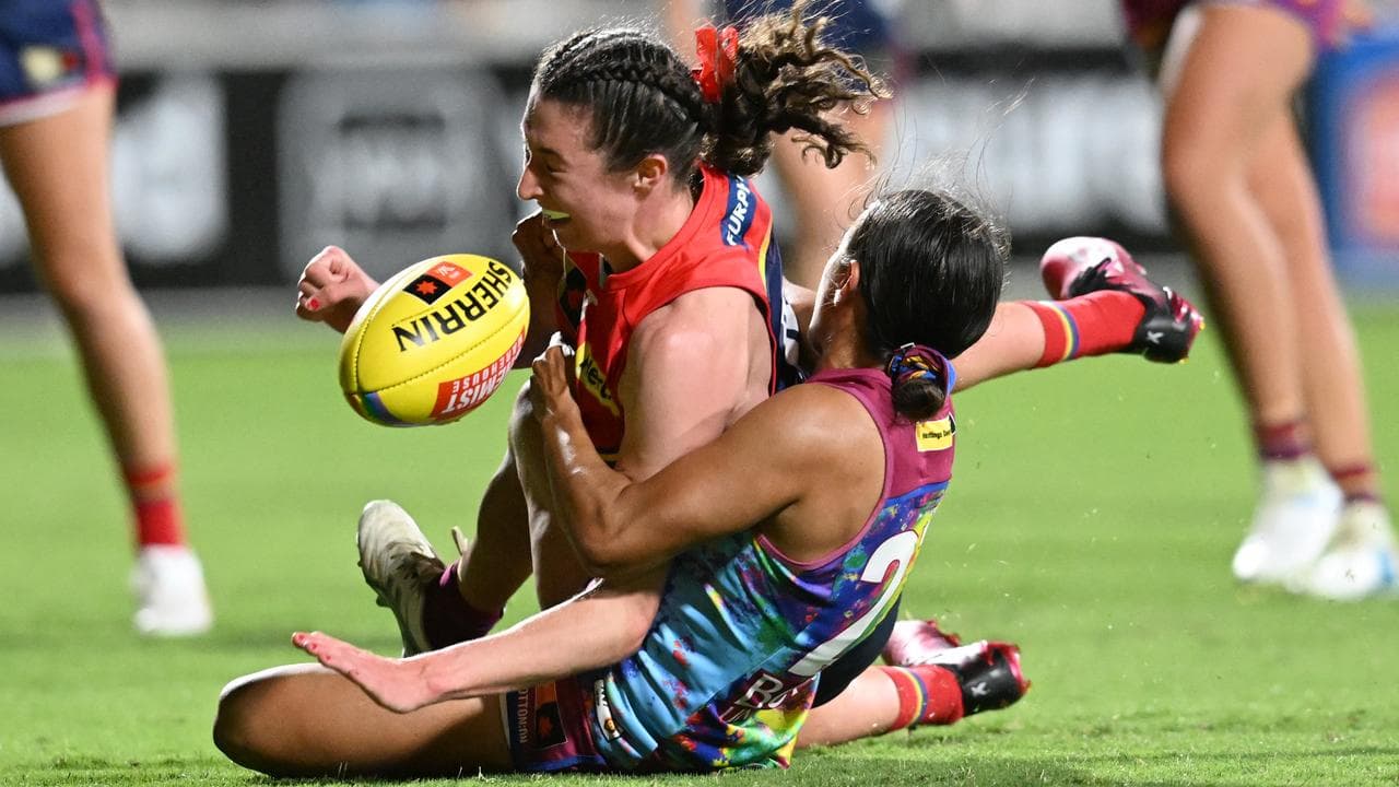 The Lions' Courtney Hodder is renowned for her tackling pressure.