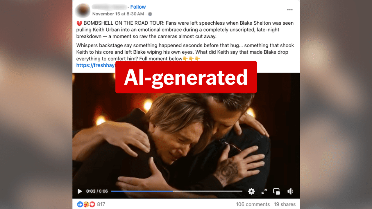 A screenshot of a Facebook video.