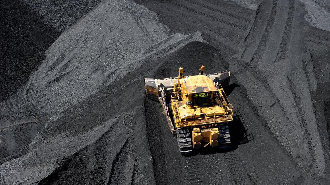 Coal is loaded at a terminal in Gladstone