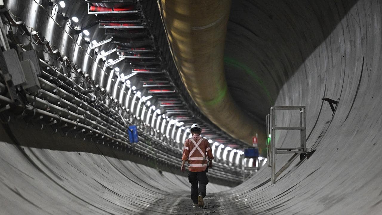 The West Metro tunnel construction at Rosehill in Sydney