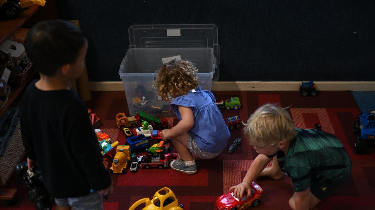 Children play at the Robertson Street Kindy Childcare Centre 