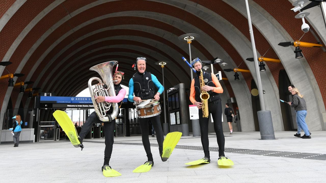 Musicians perform at Arden Station