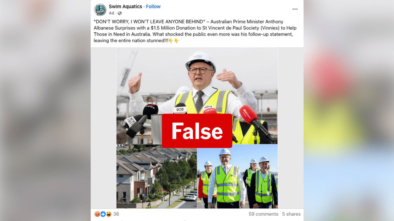 A screenshot of a Facebook post.