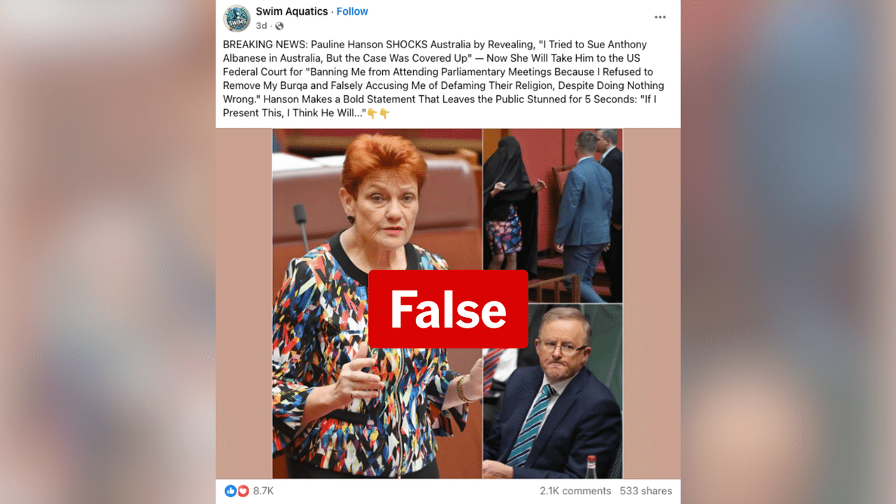 A screenshot of a Facebook post.