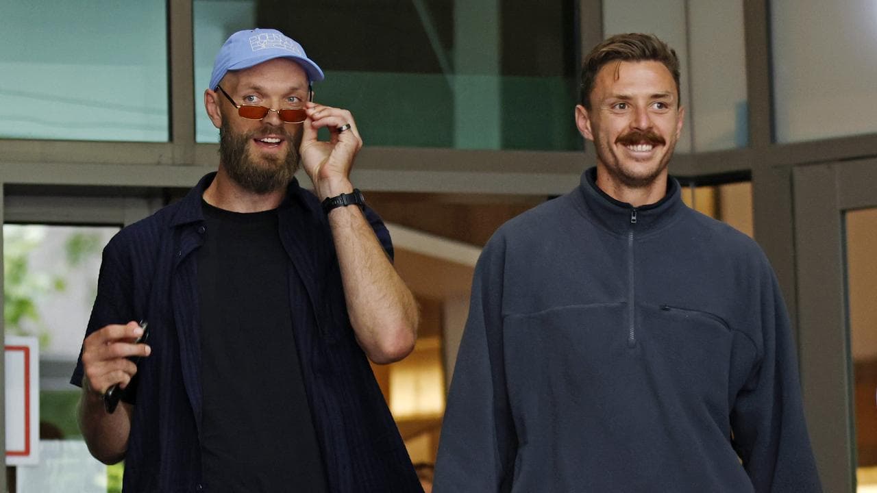 Melbourne captain Max Gawn and Jake Lever