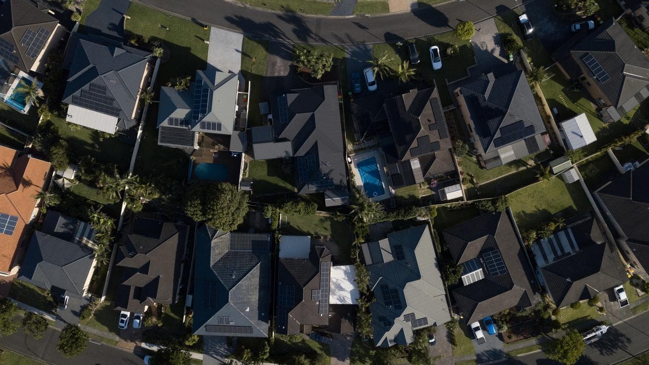 An aerial view of homes in the suburb of Shellharbour in Wollongong