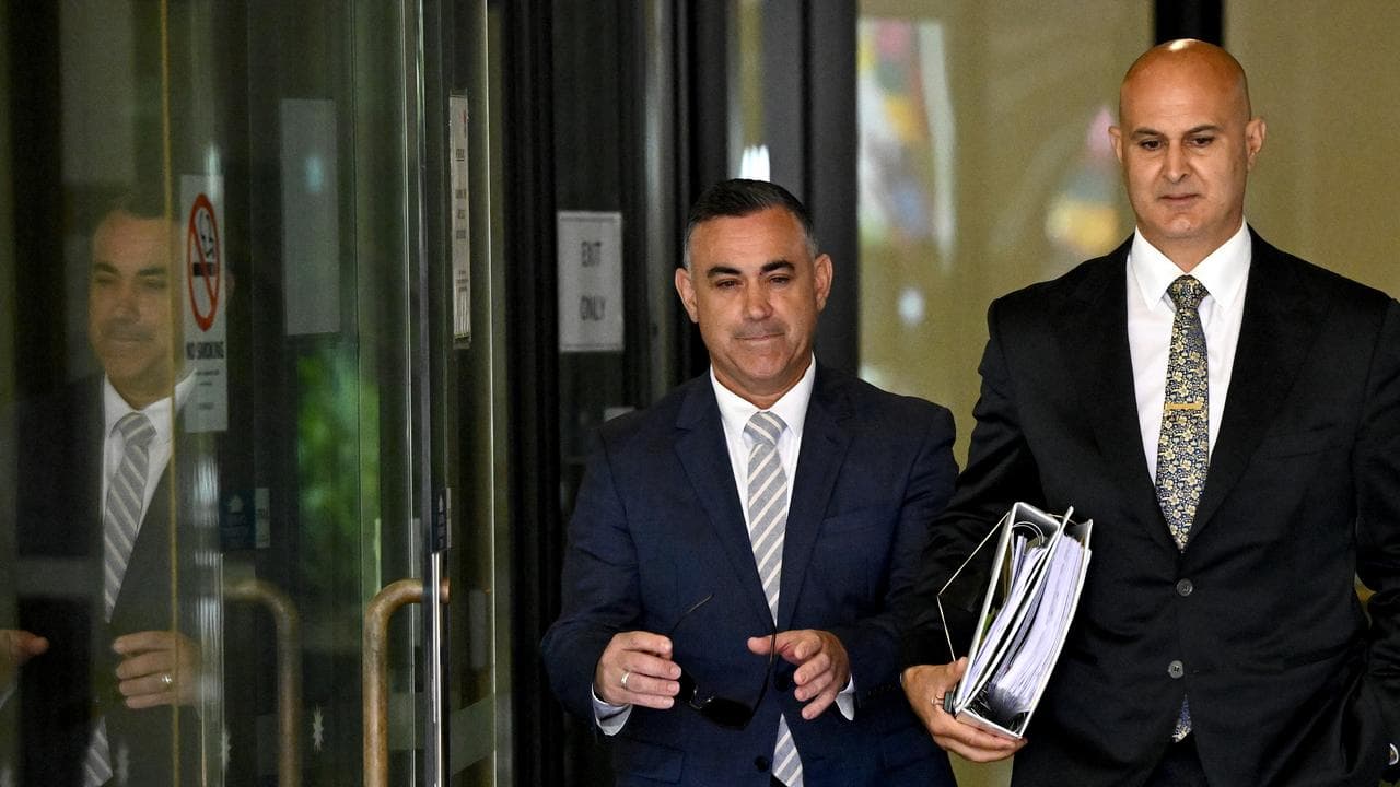 John Barilaro (left) with lawyer Danny Eid (file)