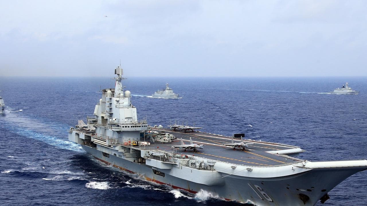 Two J-15 fighter jets of the PLA