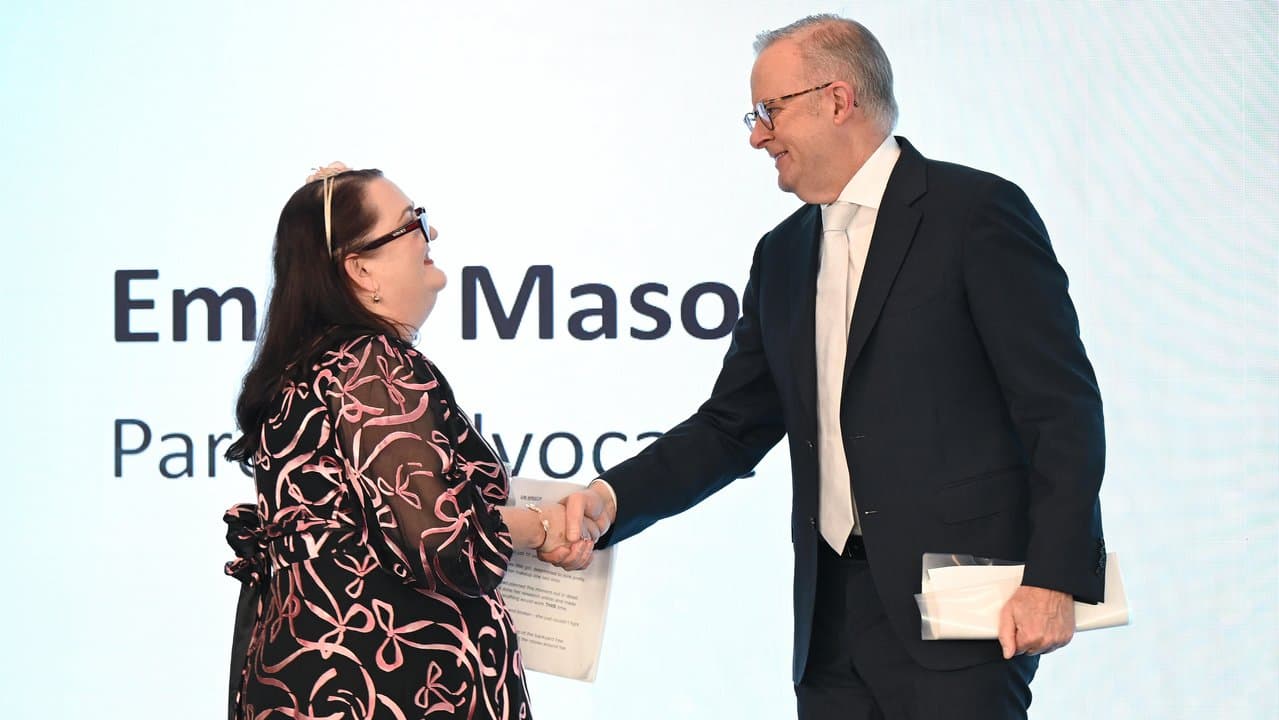 Emma Mason and Anthony Albanese