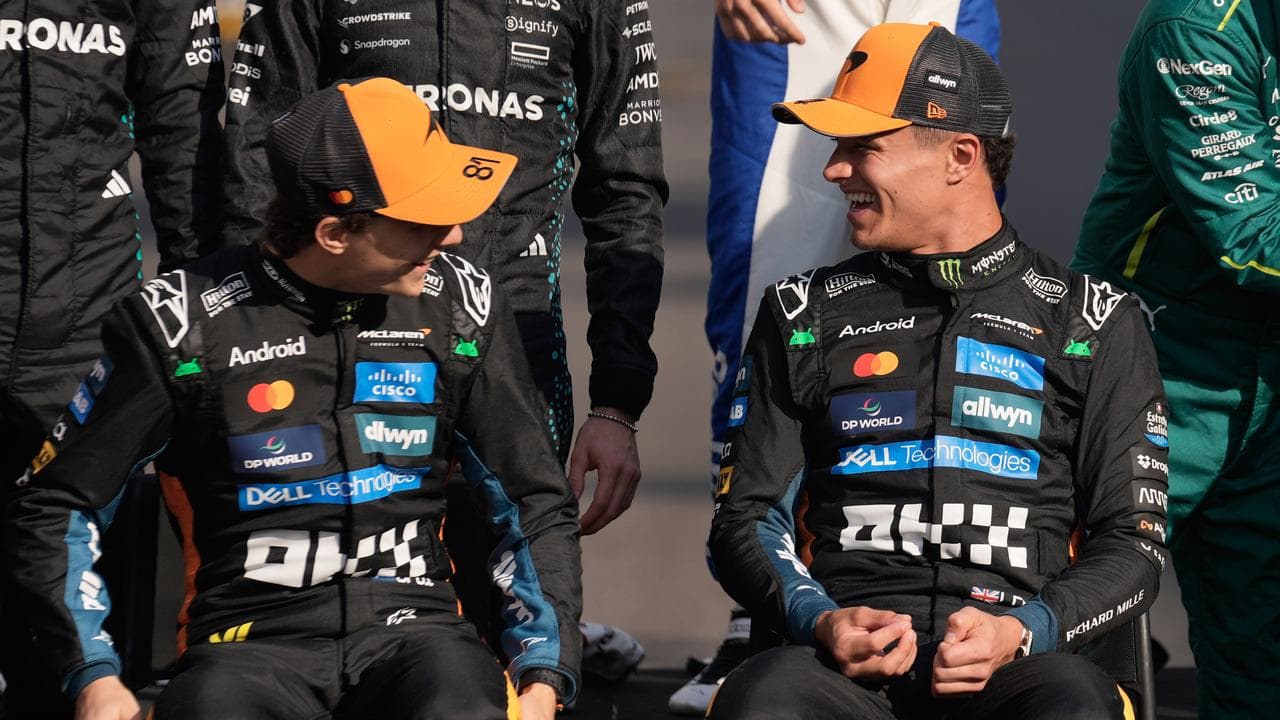 Teammates Oscar Piastri and Lando Norris