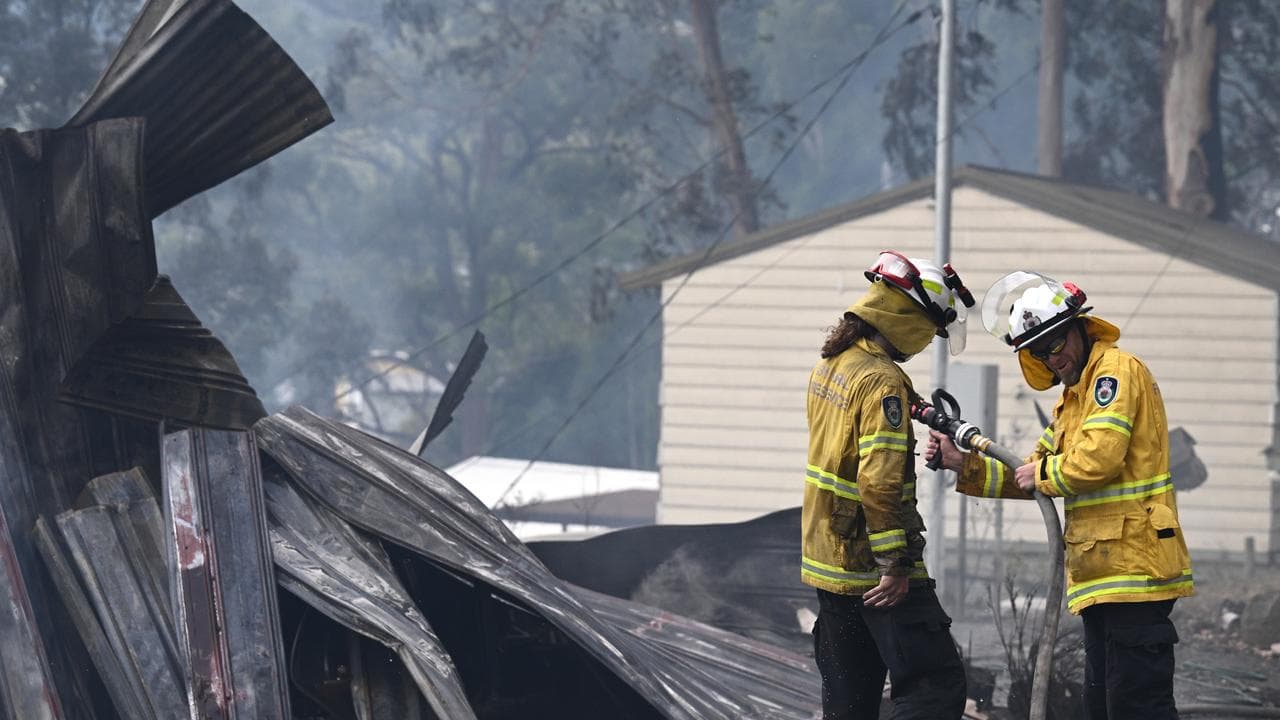 A bushfire destroys homes in Koolewong on the Central Coast