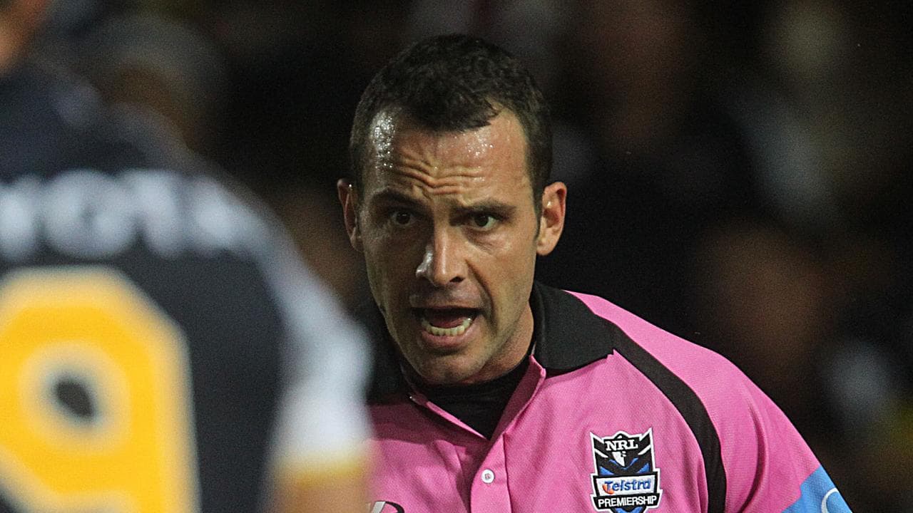 Gavin Morris as an NRL referee (file)