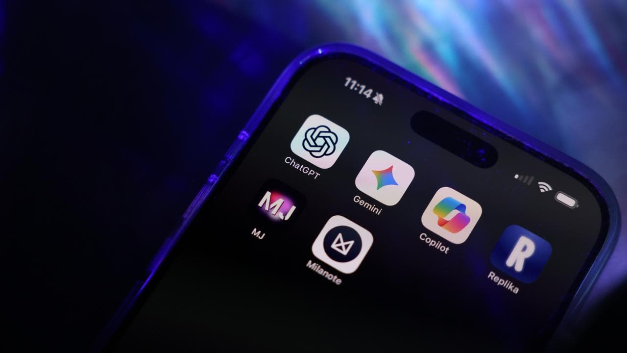 AI apps on a phone (file image)