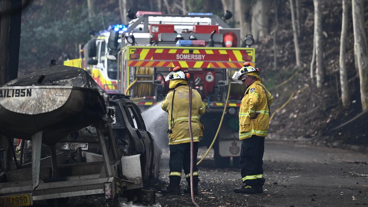 Firefighters on the NSW Central Coast (file image)