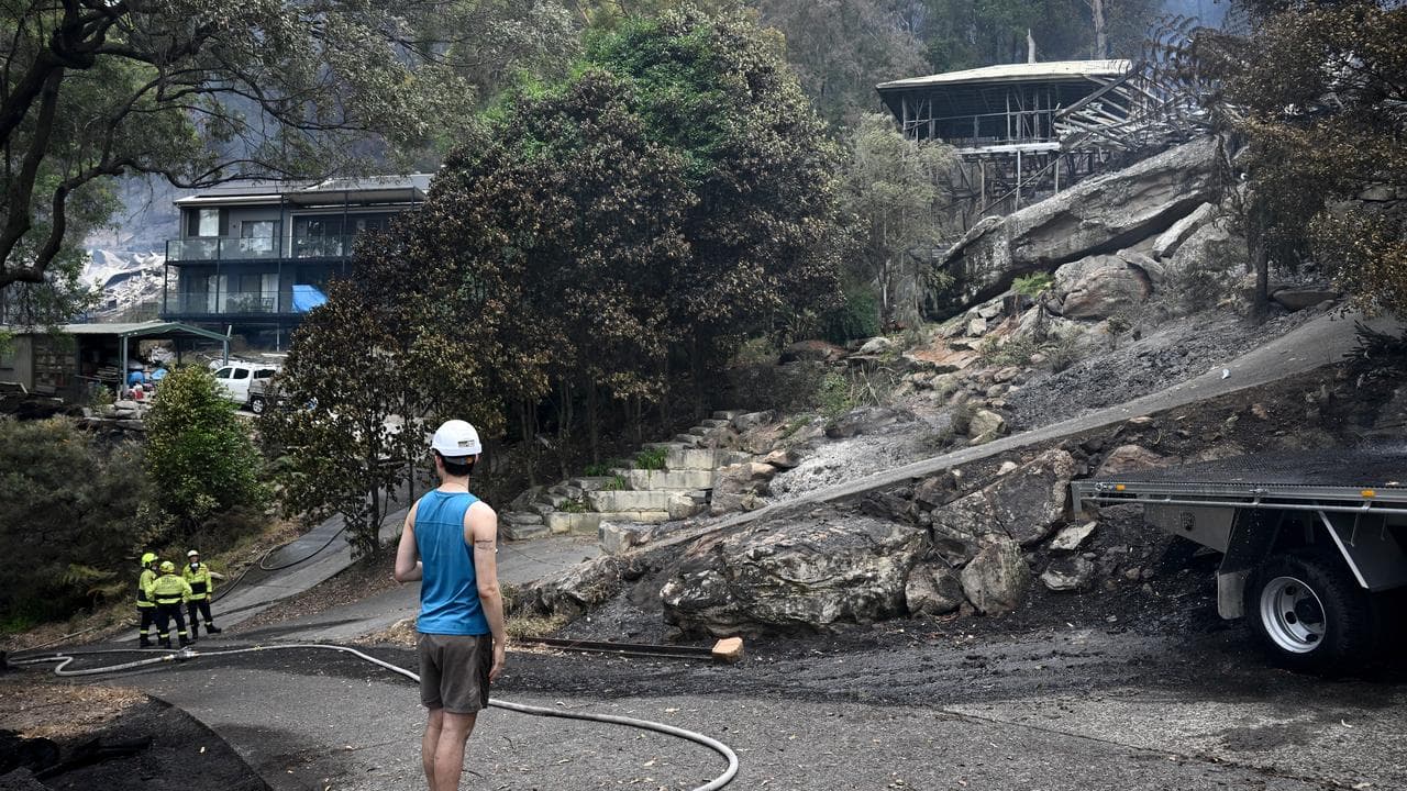 A bushfire destroys homes on the Central Coast (file image)