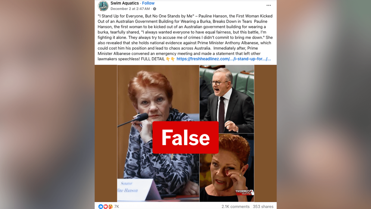 A screenshot of a Facebook post.