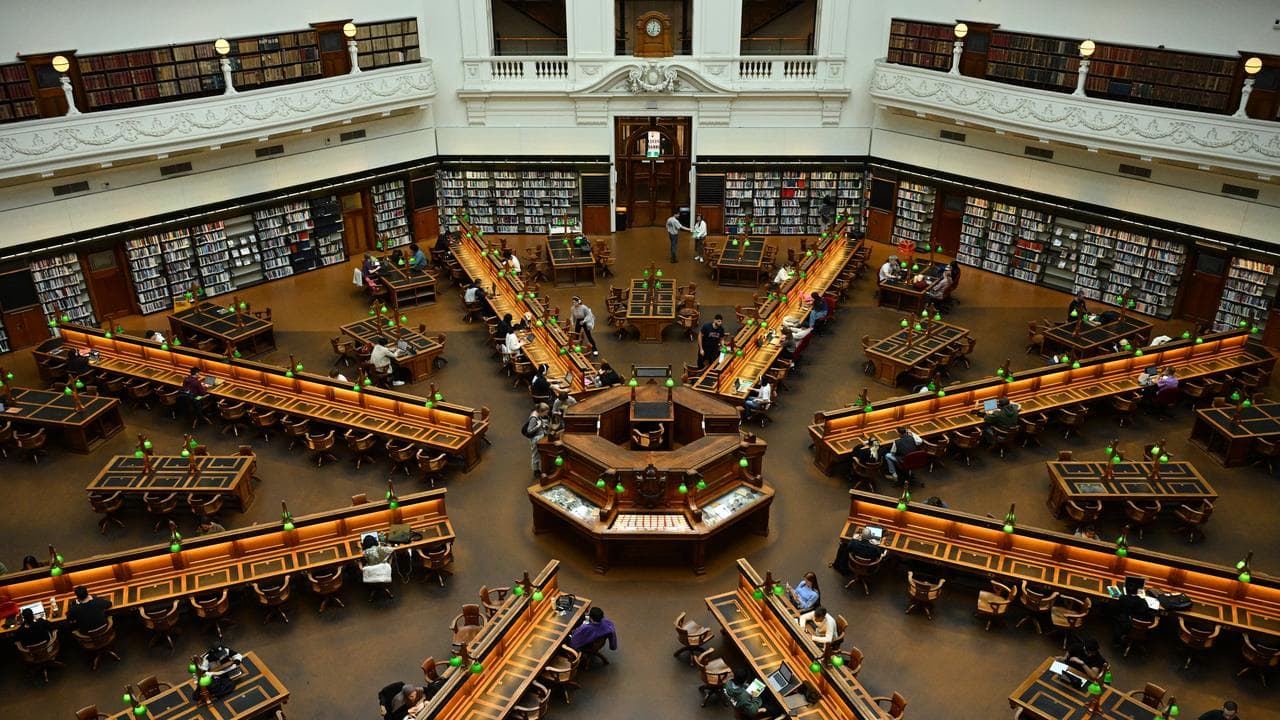 The La Trobe Reading Room at the State Library Victoria (file imahe)
