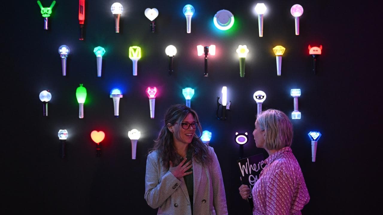 Visitors at the official opening of ‘Hallyu! The Korean Wave’