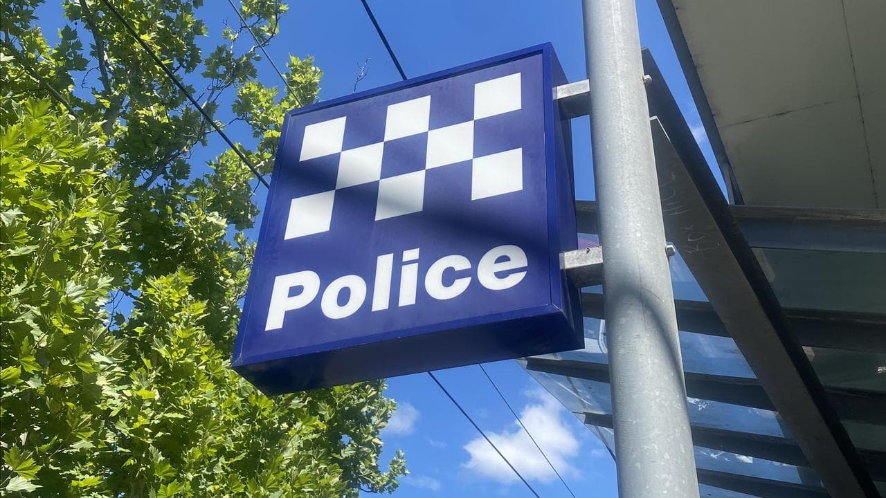 Signage is seen at Box Hill Police Station