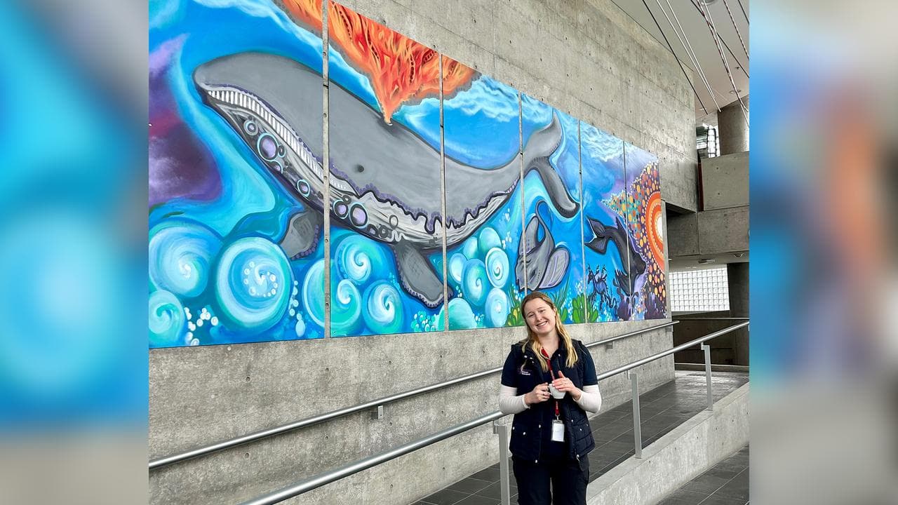 Marine science honours student Ruby Fox in Hobart