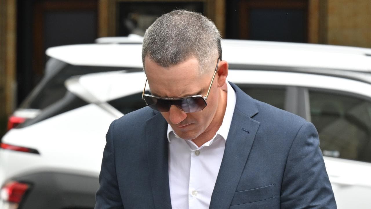 Brendan Faithfull arrives for sentencing