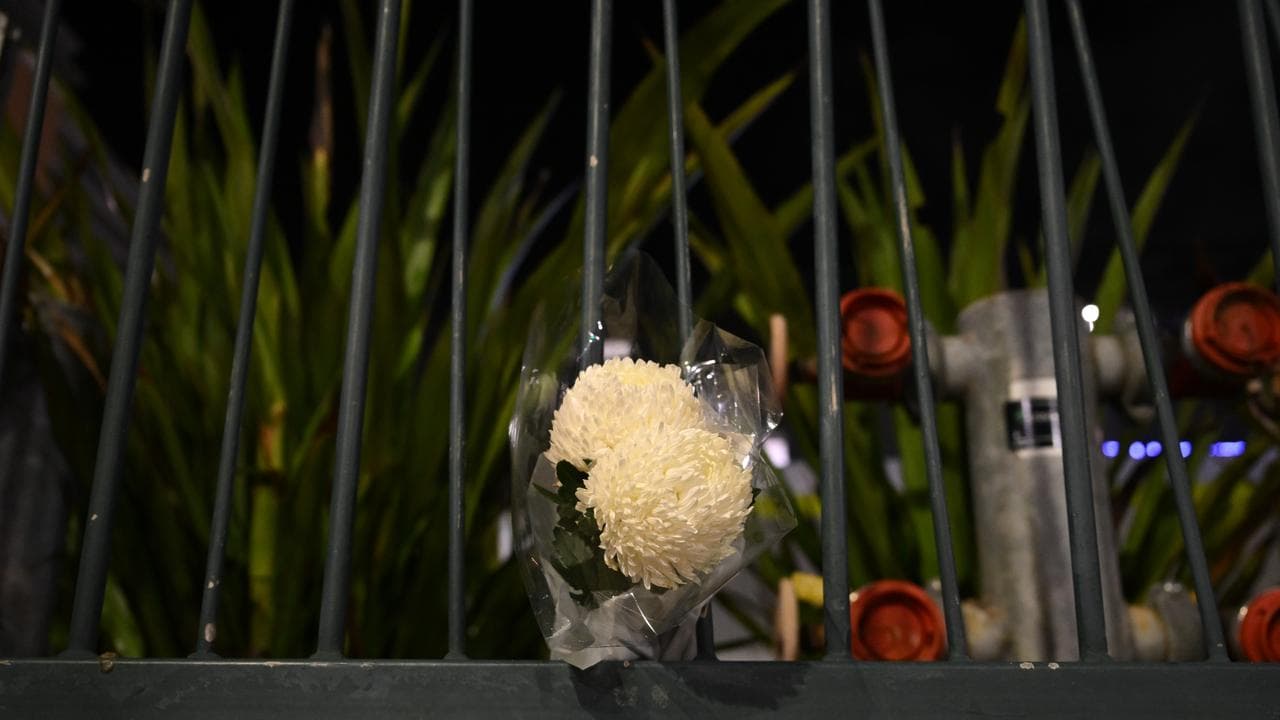 Flowers outside St Vincent’s Hospital