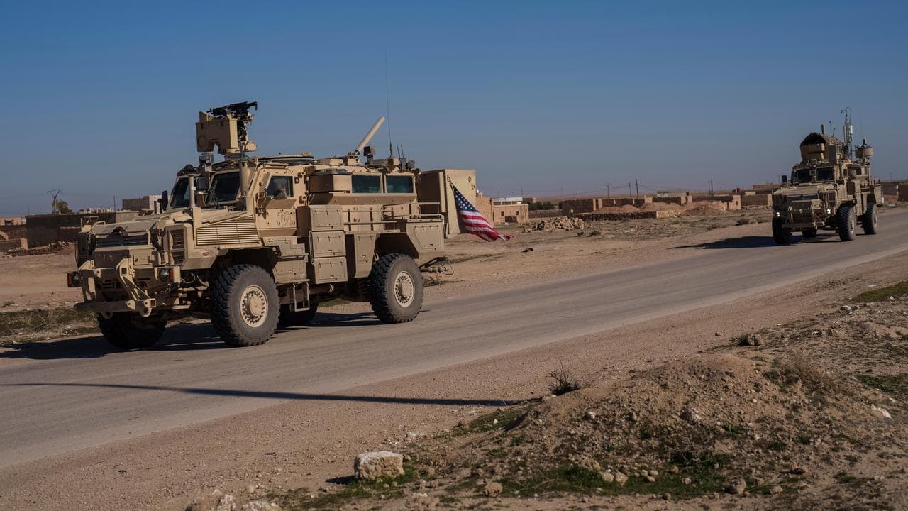 A US military convoy in Syria