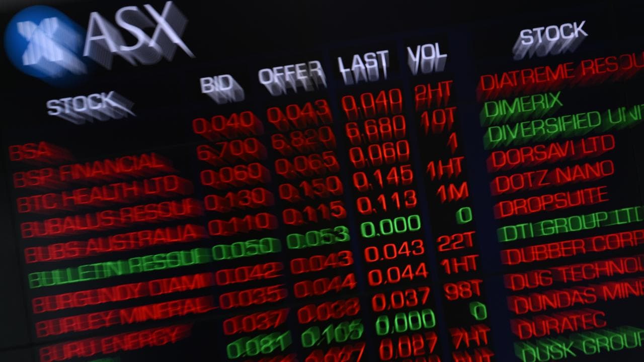 The ASX stock market board.