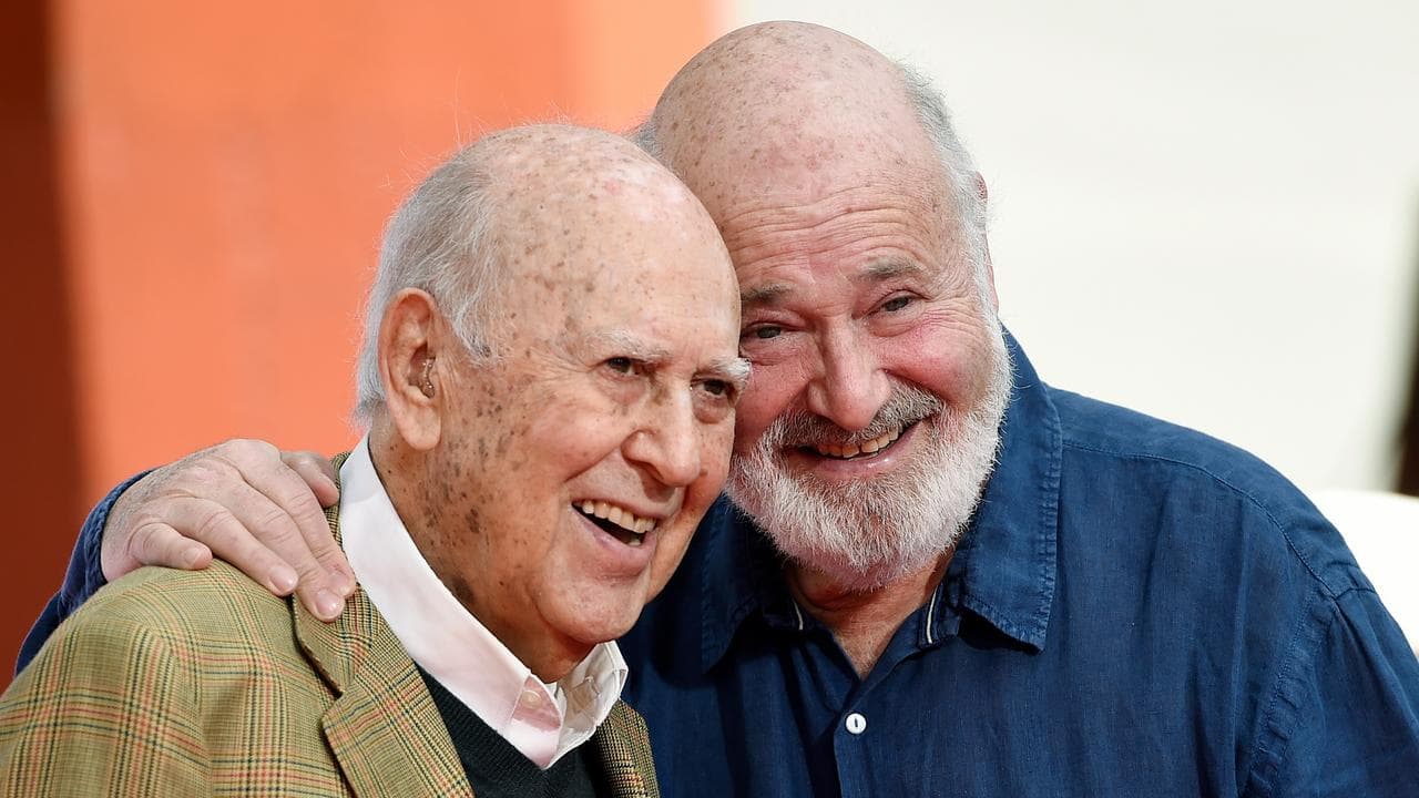 Carl Reiner and his son Rob Reiner