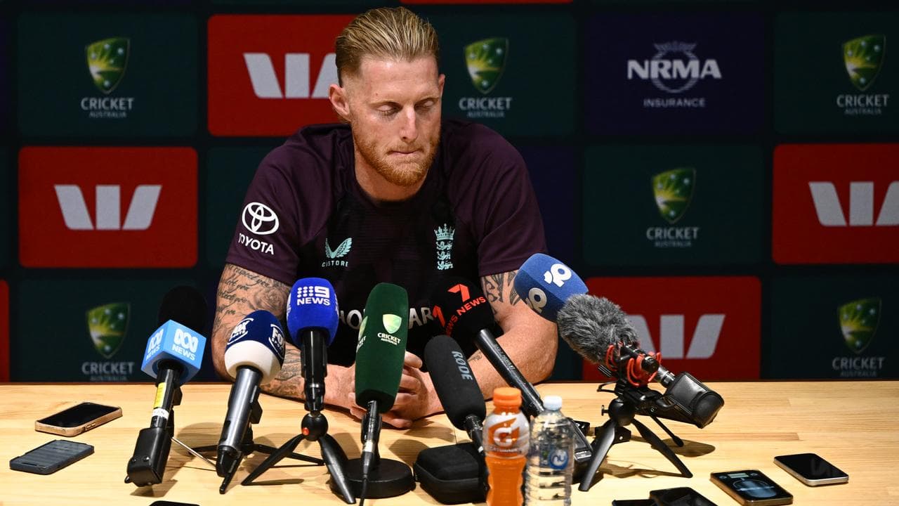 Ben Stokes of England speaks to media