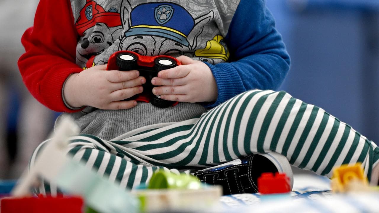 Young children play with interactive toys in Sydney