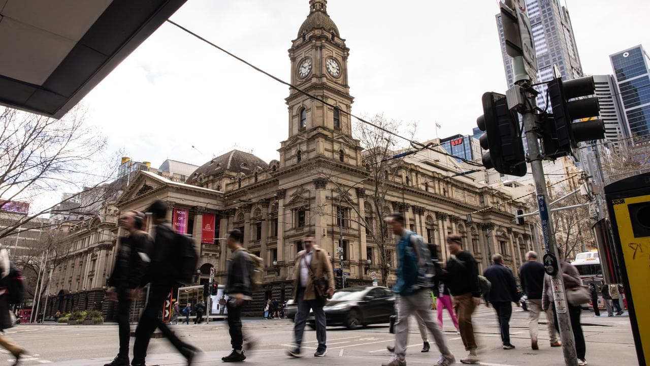 A general view of Melbourne Town Hall