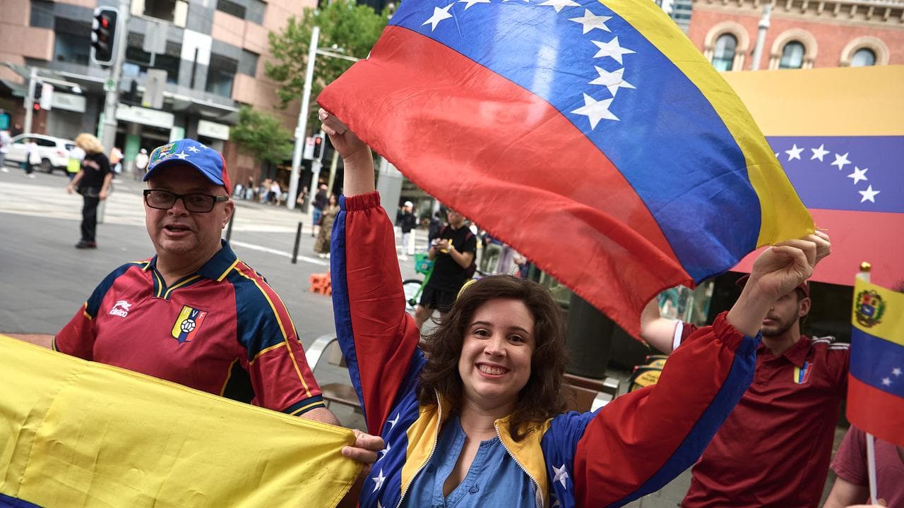 Supporters of the Venezuelan opposition celebrate