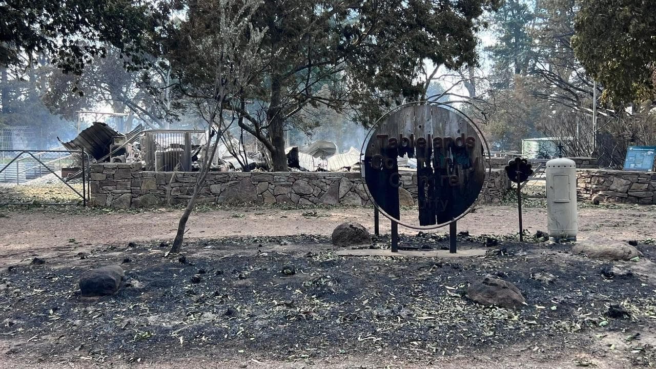 Buildings in town of Ruffy have been destroyed