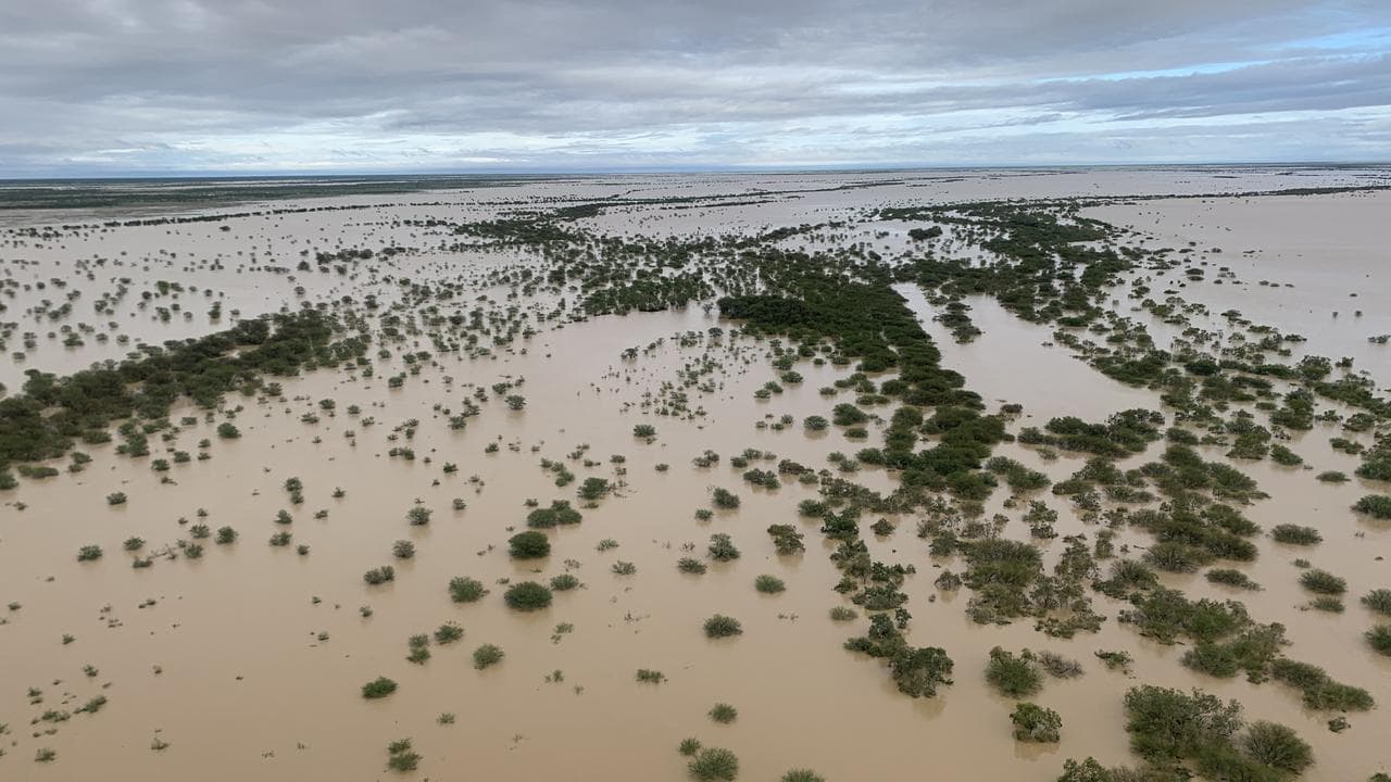 Severe flooding at Cremona Station north of Julia Creek