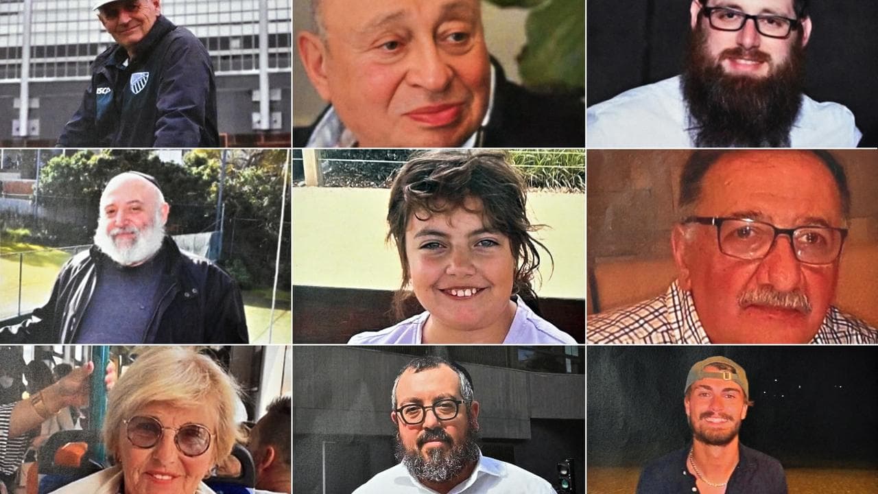 Composite image of victims of the terrorist attack at Bondi Beach