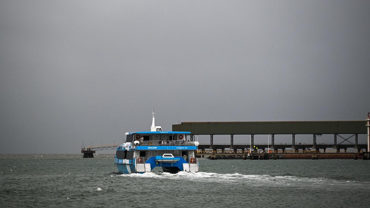 Sealink ferry heads out of the Townsville port area