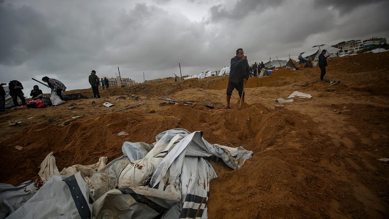 A file photo of destroyed tents 