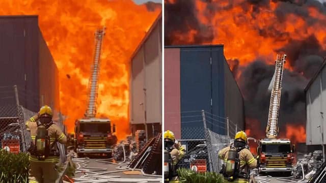 One person missing after large factory blaze
